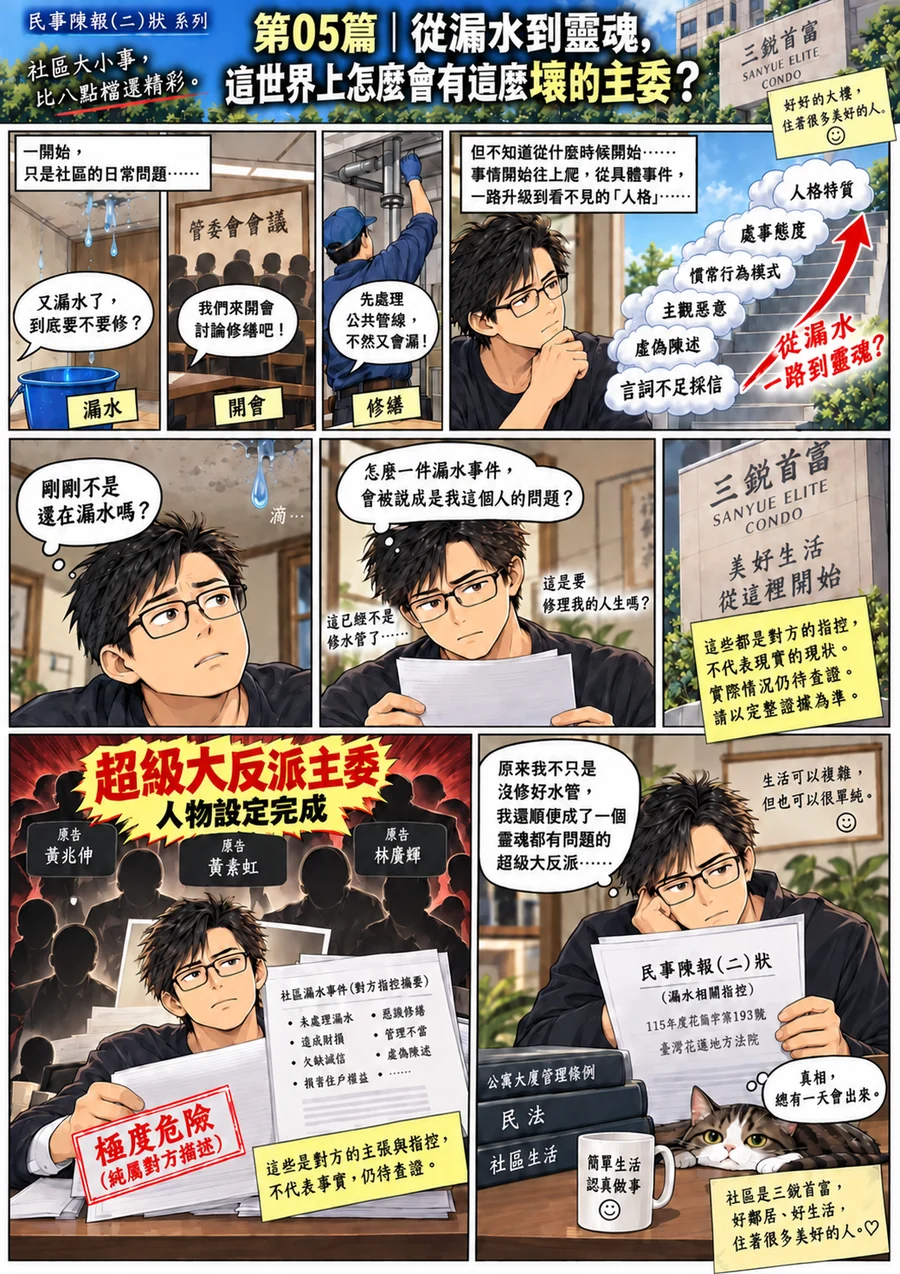 從漏水到人格的漫畫